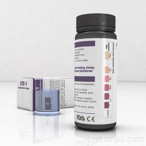 Strisce reattive per chetoni da 100 ct per chetoni nelle urine